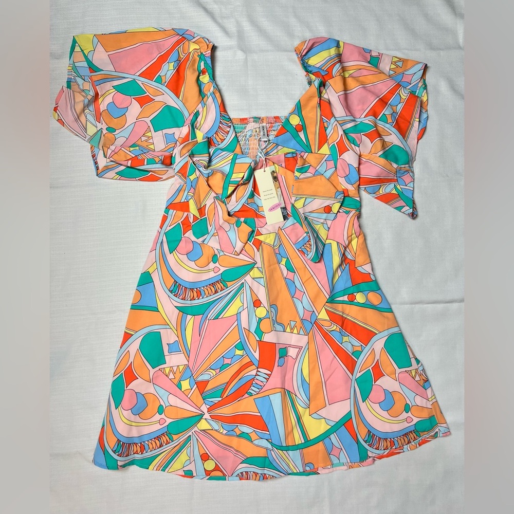 🆕 Colorful Geometric Print min dress, size x-large XL NEW WITH tags